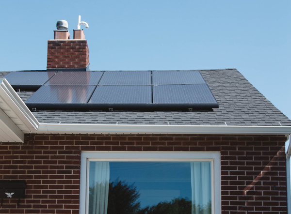 Casa con energía solar